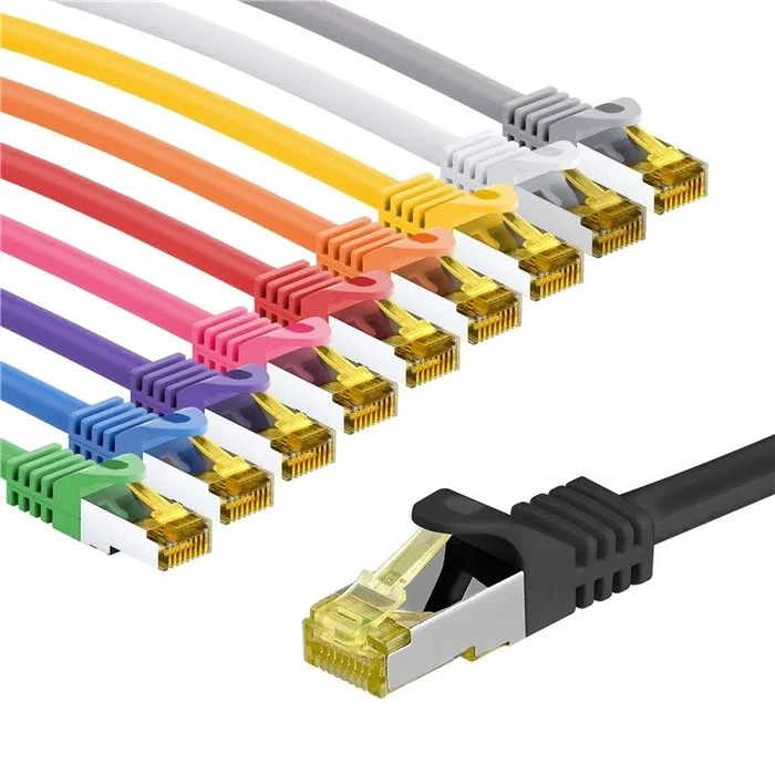 Goobay 69859 cable de red Colores surtidos 1 m Cat7 S/FTP (S-STP)