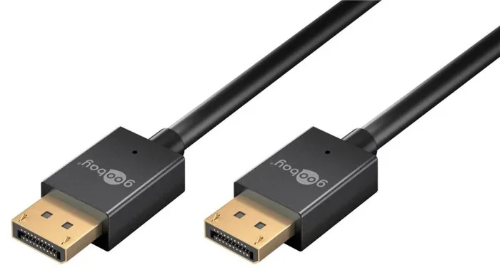 Goobay 77443 cable DisplayPort 2 m Negro