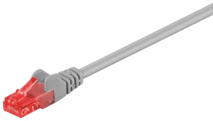 Goobay 93669 cable de red Gris 1 m Cat6 U/UTP (UTP)