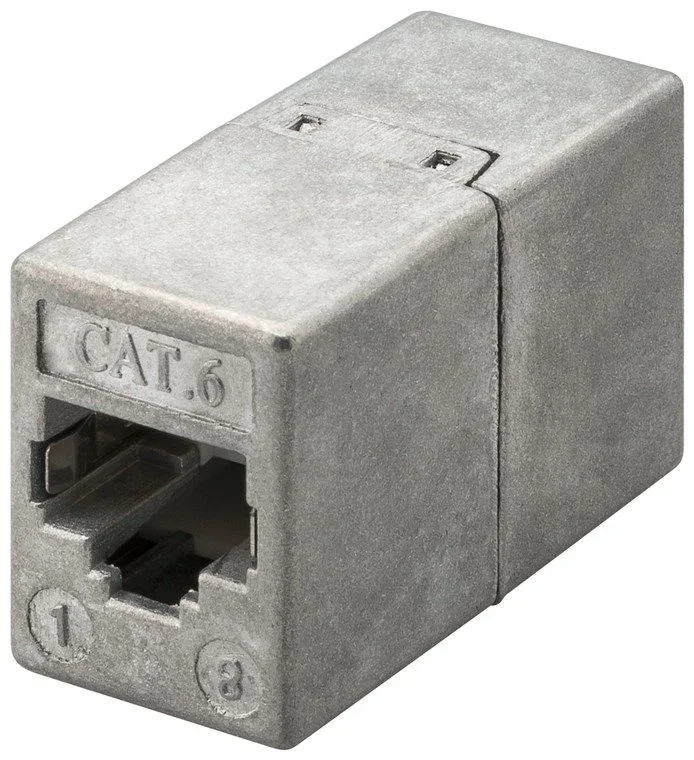 Goobay 93963 conector adaptador RJ-45 Hembra – Hembra, permite alargar cables de red