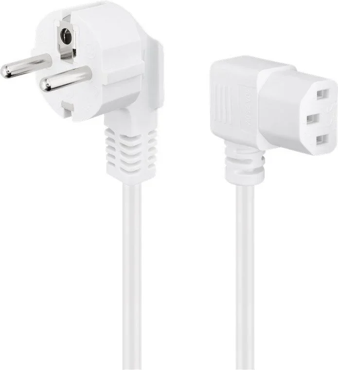 Goobay 96043 cable de transmisión Blanco 1,5 m CEE7/7 C13 acoplador