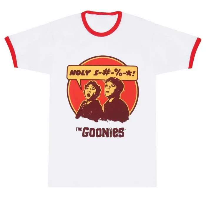 Goonies, the – retro (unisex white ringer t-shirt) small
