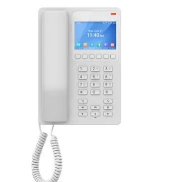 Grandstream ghp630 telé fono ip compacto blanco, 2 cuentas sip, 2 lí neas. 1 puerto 10/100 poe. pantalla lcd a color de 480×320 (3.5 pulgadas).puede utilizarse en escritorio o pared. no psu
