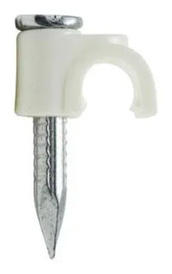 Grapa Cable Manguera Redonda 10mm BLANCA (Precio 100 Unidades)