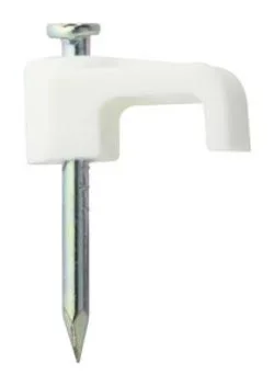 Grapa Cable Paralelo 2×1,5mm Blanca