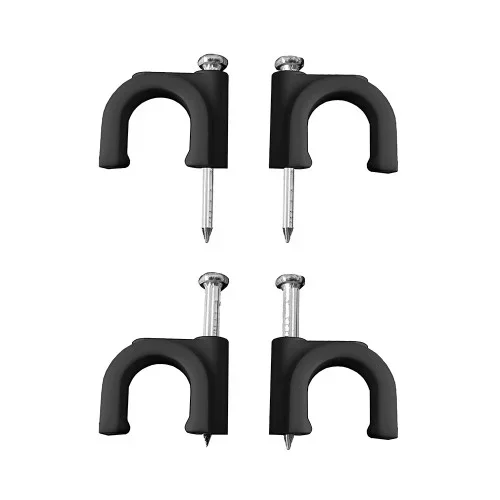 Grapa negra para cable manguera tubular 2×6,0mm n°10 (caja 100 unid.)
