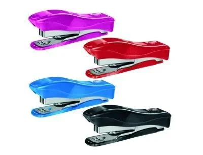 Grapadora petrus liliput 200 wow + 1 caja grapas 23/6 – 200 colores surtidos (rojo, azul, fucsia, negro) petrus 628838