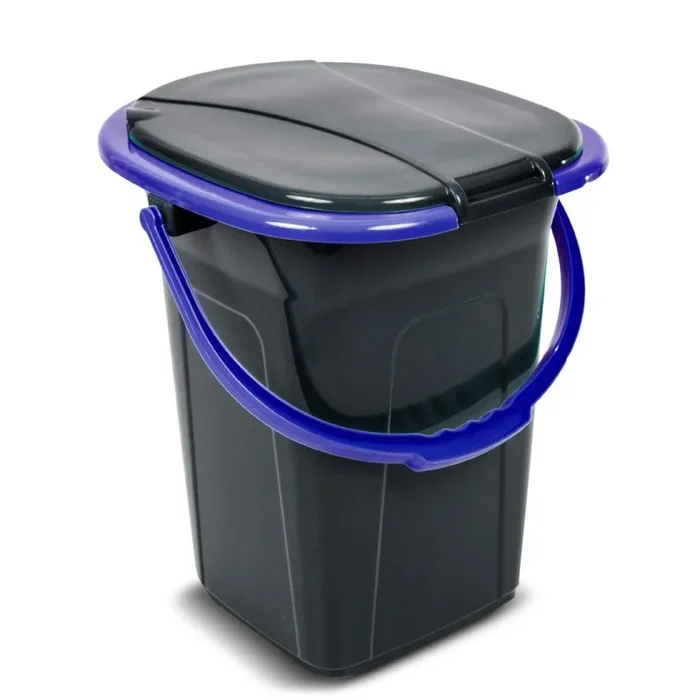 Green Blue GB320 Inodoro para Acampar 19L Cubo de Aseo Turístico, Inodoro Móvil, Toilette de Viaje, Inodoro para Adultos Portatil, Color Negro y Azul Marino