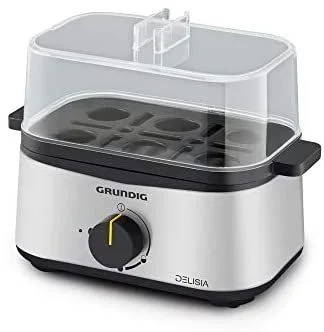 Grundig EB 8680 cuecehuevos 6 huevos 400 W Negro, Acero inoxidable