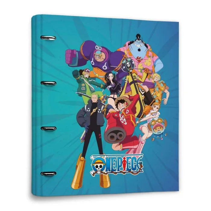 Grupo Erik Carpeta Anillas A4 One Piece Merchandising – Archivador 4 Anillas de Tapa Dura y Banda Elastica | Regalo One Piece, Archivadores Escolares para Niños y Niñas