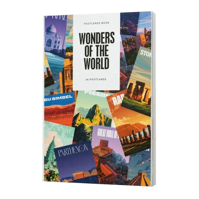 Grupo Erik Wonders Of The World 24 Postales | Libro de tarjetas postales | Tarjetas postales de viaje | 4.1 x 5.8 pulgadas – 10.5 x 14.7 cm | 12 imágenes – 2 de cada uno | Regalos de viaje