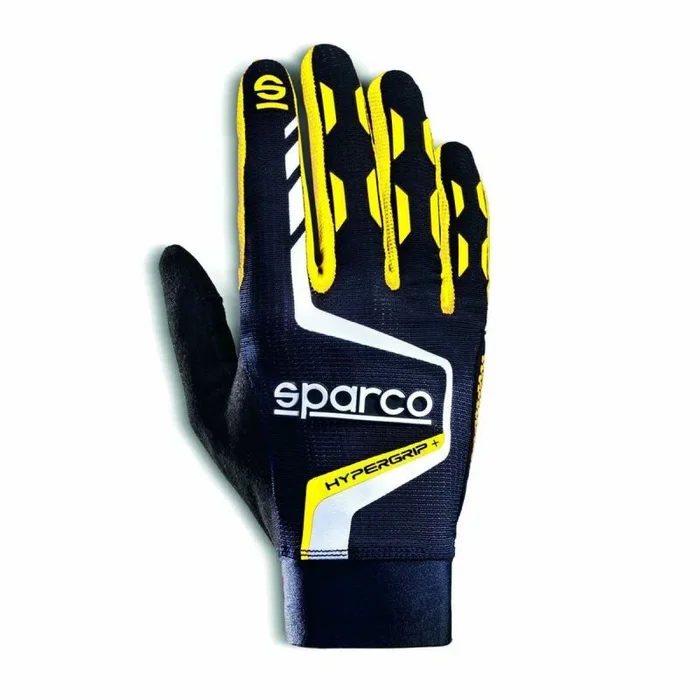 Guantes sparco hypergrip+ 9 amarillo/negro