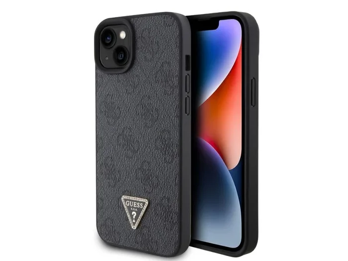 GUESS GUHCP15SP4TDPK – Funda para iPhone 15 de 6,1 Pulgadas, Color Negro