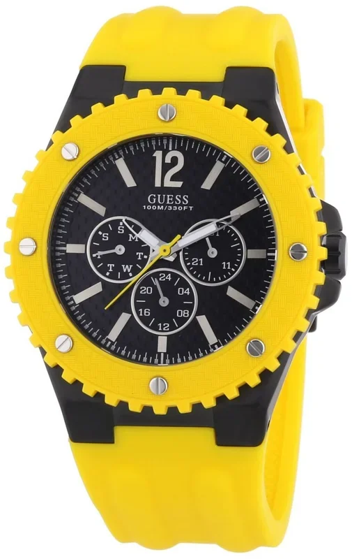 Guess Reloj analogico para Hombre de Cuarzo con Correa en Caucho W11619G5
