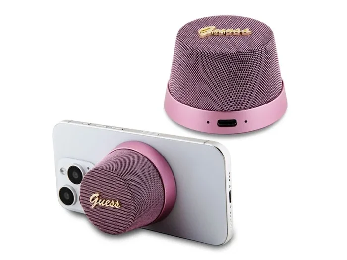 GUESS Wondee – Mini Altavoz magnético con Bluetooth, Disfruta de la Moda como Estilo de Vida con Este Altavoz portátil, Idea de Regalo Original para Mujer y Hombre