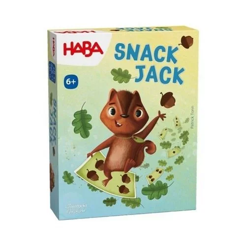 HABA 2012820002 – Merienda de Bellotas – Snack Jack, Juego Infantil de Cartas de Viaje. Más 6 años