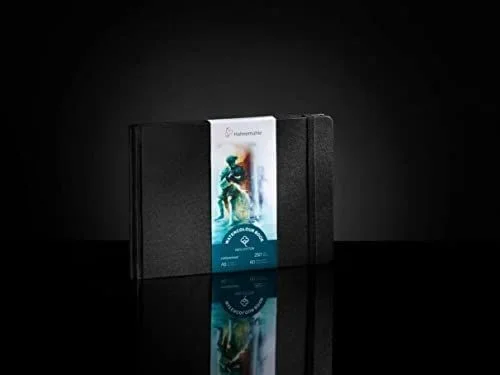 Hahnemühle Watercolour Book 100% algodón, 250 g/m², mate, encolado, 30 hojas/60 páginas, libro para acuarelas (A5, formato paisaje)