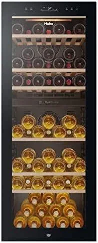 Haier Wine Bank 50 Serie 7 HWS77GDAU1 Nevera de vino Independiente Negro 77 botella(s)