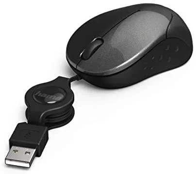 Hama Pesaro USB Óptico 1200DPI Ambidextro Antracita – Ratón (Ambidextro, Óptico, USB, 1200 DPI, Antracita)