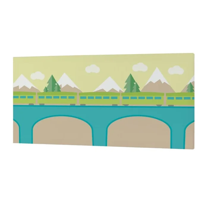 happyfriday Train Lienzo 27×54 cm Multicolor, 27×54 cm, 54% Alg 14% Pes 32% Resina, calidad de