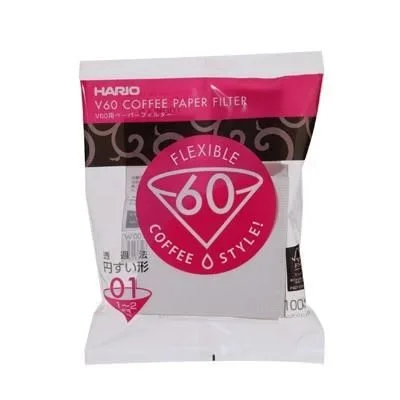 Hario V60 100 pieza(s) Blanco Cono Filtro de café desechable
