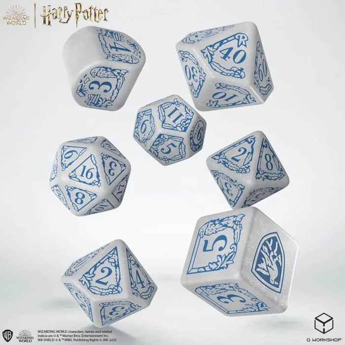 Harry potter pack de dados ravenclaw modern dice set – white (7)