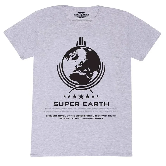 Helldivers 2 – super earth (unisex heather grey t-shirt) large