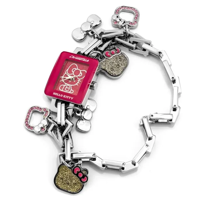 Hello Kitty Reloj Analógico para Mujer de Cuarzo con Correa en Acero Inoxidable 146G628
