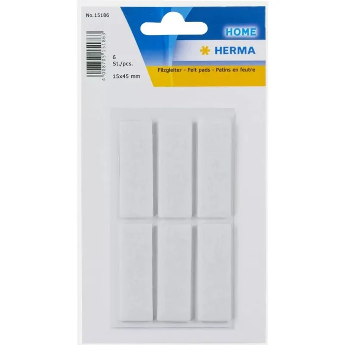 HERMA 15186 etiqueta autoadhesiva Rectángulo Blanco 6 pieza(s)