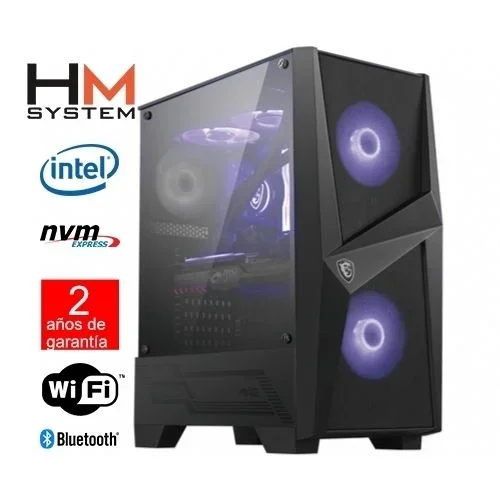 Hm intel magf c1 gaming – torre rgb – intel core i5-10400f – 16 gb rgb – 500 gb m.2 nvme + 1 tb hdd – gtx 1660 super 6 gb – 650 80+ bronze – noodd – 2 años garantía – 30 días doa