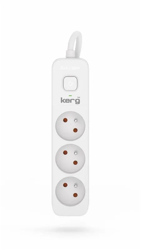 HSK DATA Kerg M02377 3 Earthed sockets – 5.0m power strip with 3x1mm2 cable 10A