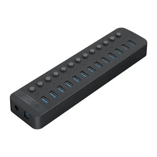 Hub USB 3.0 Orico Ct2U3-13Ab de 13 Puertos con Interruptores Individuales y Enchufe de EE.UU (Negro)
