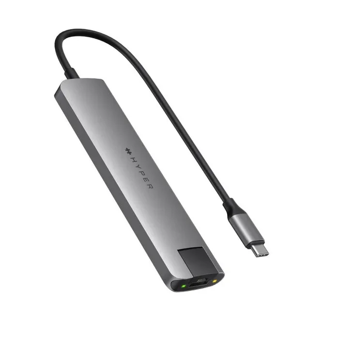 Hub USB Targus Hj653e Plateado 7 en 1 Gris 90 W