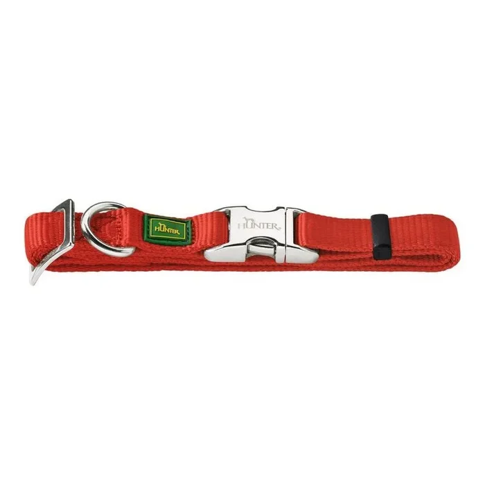 Hunter – Collar Vario Basic con cierre de aluminio S cuello 30-45 cm rojo