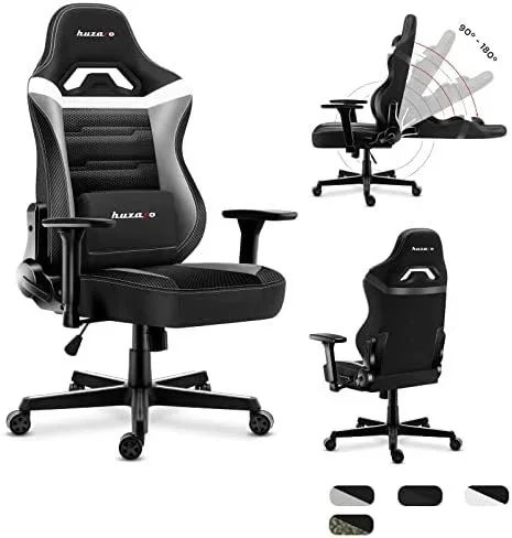 Huzaro Force 7.7 Grey Butaca para jugar Asiento de malla Negro, Gris