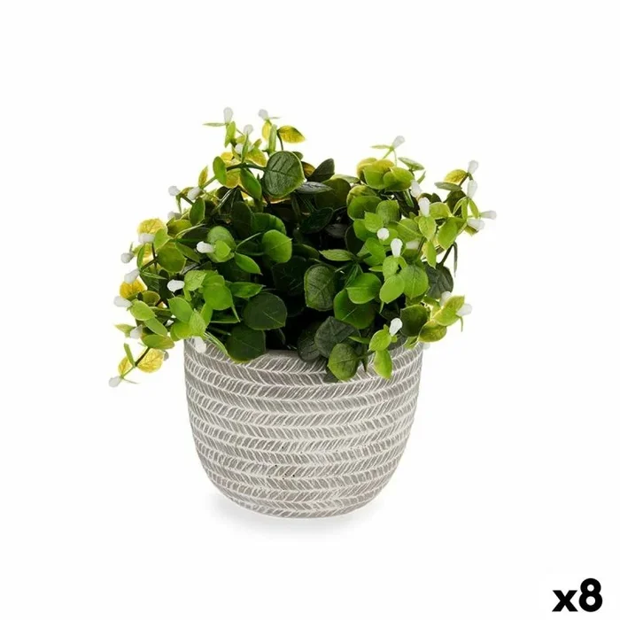 Ibergarden Planta Decorativa Flores Plástico 20 x 20,5 x 20 cm (8 Unidades)