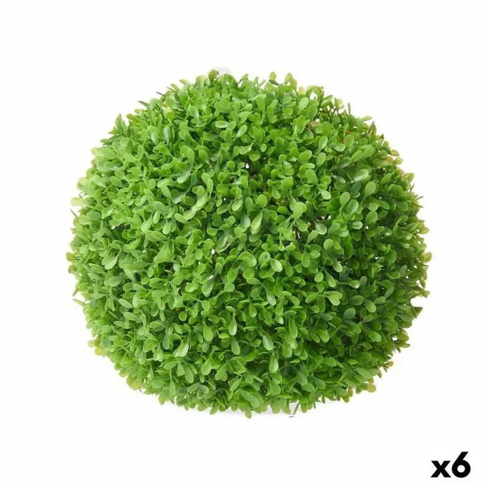 Ibergarden Planta Decorativa Hojas Bola Plástico 27 x 27 x 27 cm (6 Unidades)
