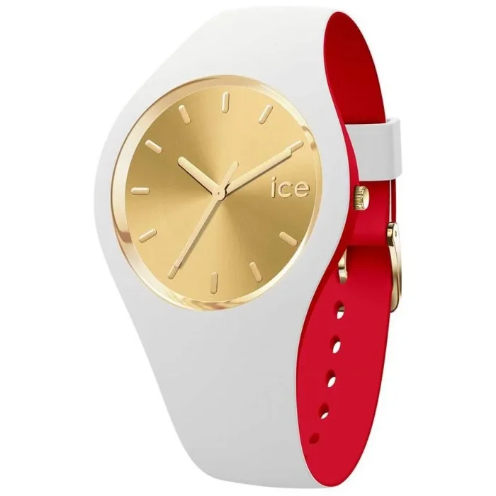 ICE-WATCH – Ice Loulou White Gold Chic – Reloj Blanco para Mujer con Correa de Polyamide – 022328 (Medium)