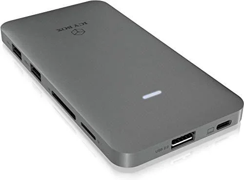 ICY BOX IB-DK2107M-C USB 3.2 Gen 2 (3.1 Gen 2) Type-C Antracita