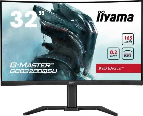 iiyama GCB3280QSU-B1 32″ Panel VA Curvo Gaming 1500R, G-Master Red Eagle, FreeSync, 2560×1440, 144Hz, 350cd/m², 1x DisplayPort, 2xHDMI, 0,2ms MPRT, Altavoces, USB-HUB (2X 3.0), Black Tuner