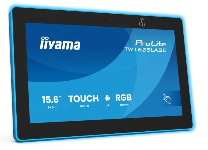 iiyama TW1625LASC-B3PNR pantalla de señalización Panel plano interactivo 39,6 cm (15.6″) LED Wifi 450 cd / m² Full HD Negro Pantalla táctil Procesador incorporado Android 24/7