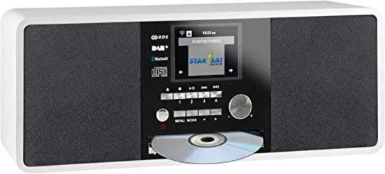Imperial DABMAN i200 CD Digital 20W Negro, Blanco – Radio CD (Digital, DAB+,FM,UKW, Jugador, CD, 20 W, 7,62 cm (3″))