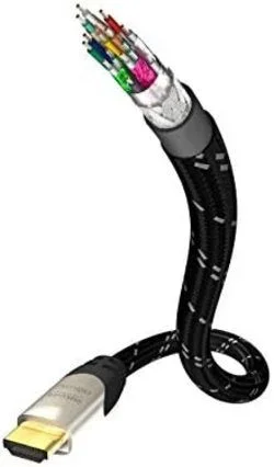 In – Akustik Cable HDMI de alta velocidad con Ethernet 5 metros negro