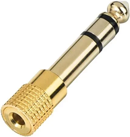 Inakustik 0082000 cambiador de género para cable 6.3 mm 3,5 mm Oro