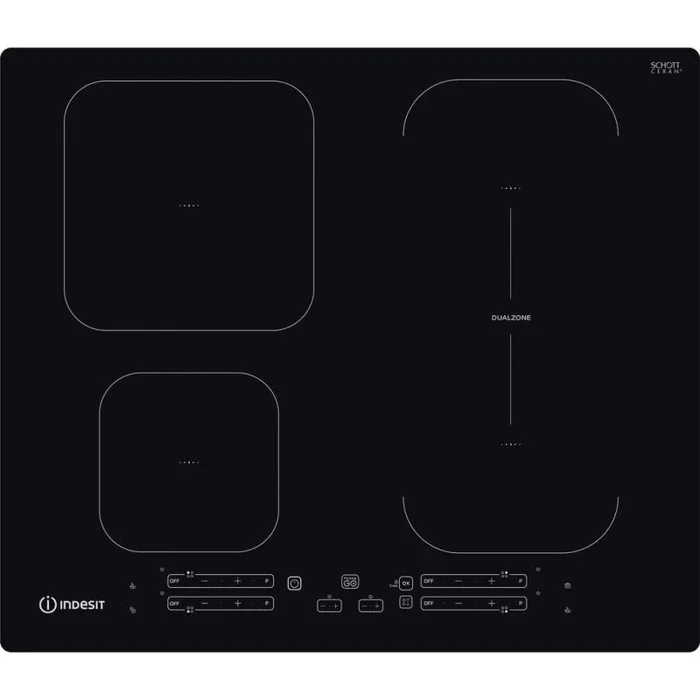 Indesit IB 65B60 NE Negro Integrado 59 cm Con placa de inducción 4 zona(s)