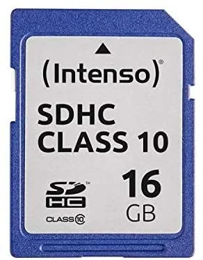 Intenso 16GB SDHC – Tarjeta de memoria SDHC de 16 GB (clase 10), color negro