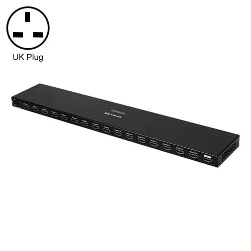Interruptor Divisor de Pantalla Simultánea HDMI 4K 1080P Sissy Sph 116 1 a 16 (Enchufe del Reino Unido)