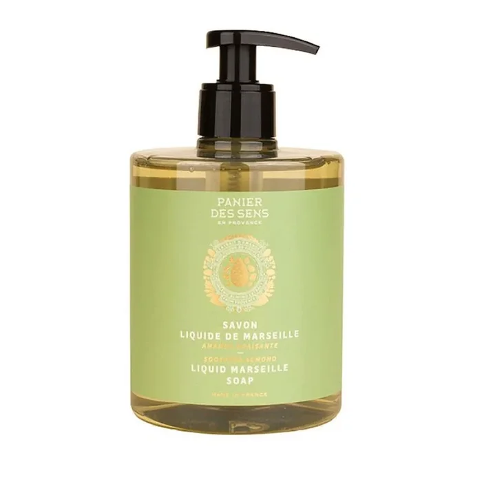 Jabón de Marsella líquido de Almendra – Jabón líquido para Manos Hidratante – con Aceite de Coco y Almendra Dulce – 96% de Ingredientes naturales – Jabón de Manos – 500 ml