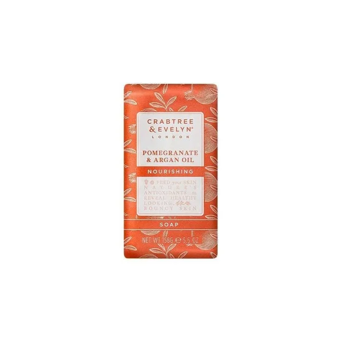 Jabón Nutritivo / Crabtree & Evelyn Granadas & Argán / Hidratante, Suave y Rico en Aceites Naturales, 158 gr