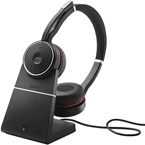 Jabra 7599-838-199 Evolve 75 UC Stereo + Charging Stand Headset